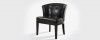 Black Bycast Leather Modern Ovation Club Chair