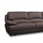 Euclid Sectional Sofa Brown Leather by Wholesale Interiors