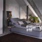 Tower Storage Bed in Grey Eco Leather by J&M