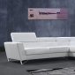 0761 Waltz Sectional Sofa in White Leather by VIG