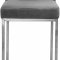 Giselle Counter Stool 782 Set of 2 Grey Velvet Fabric -Meridian