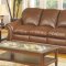 Brown Bonded Leather Traditional Sofa w/Optional Loveseat, Chair