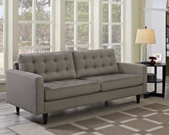 Empress Sofa in Granite Fabric by Modway w/Options [MWS-1011 Empress Granite]