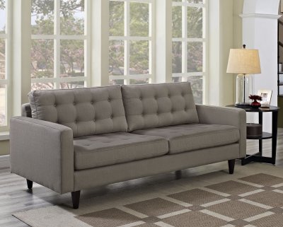 Empress Sofa in Granite Fabric by Modway w/Options