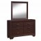 Kauffman Bedroom 5Pc Set 204390 in Dark Cocoa by Coaster