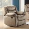 Angelina Motion Sofa 55040 in Light Brown by Acme w/Options