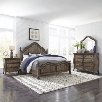 Parisian Marketplace 5Pc Bed Set 598-BR in Brownstone by Liberty [LFBS-598-BR-QPS-Parisian Marketp]