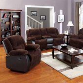 50465 Bernal Motion Sofa Chocolate Fabric by Acme w/Options