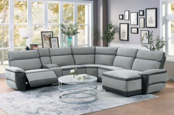 Hedera Power Motion Sectional Sofa 9828 in Lt Gray - Homelegance [HESS-9828-Hedera]