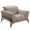 Evora Sofa & 2 Chairs Set in Taupe Leather by VIG