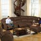 Espresso Fabric Compass Modular Sectional Sofa w/Options