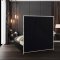 Milan Bed in Black Faux Leather by Meridian w/Options