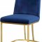 Heidi Dining Chair 776 Set of 2 Navy Velvet Fabric by Meridian