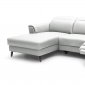 Mosley Motion Sectional Sofa 5366 in White Full Leather by VIG