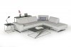 Spazio Sectional Sofa in Full Leather by VIG