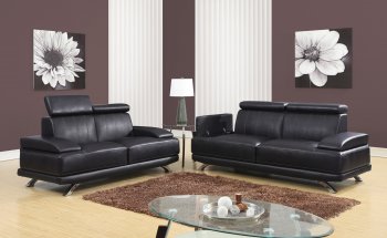 ULV6 Sofa in Chocolate Bonded Leather by Global w/Options [GFS-ULV6-CHOC]