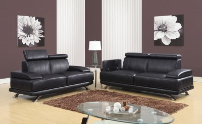 ULV6 Sofa in Chocolate Bonded Leather by Global w/Options