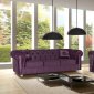 Chesterfield Sofa in Prune Micro Velvet by Rain w/Options