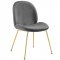 Scoop Dining Chair 3548 Set of 2 in Gray Velvet by Modway