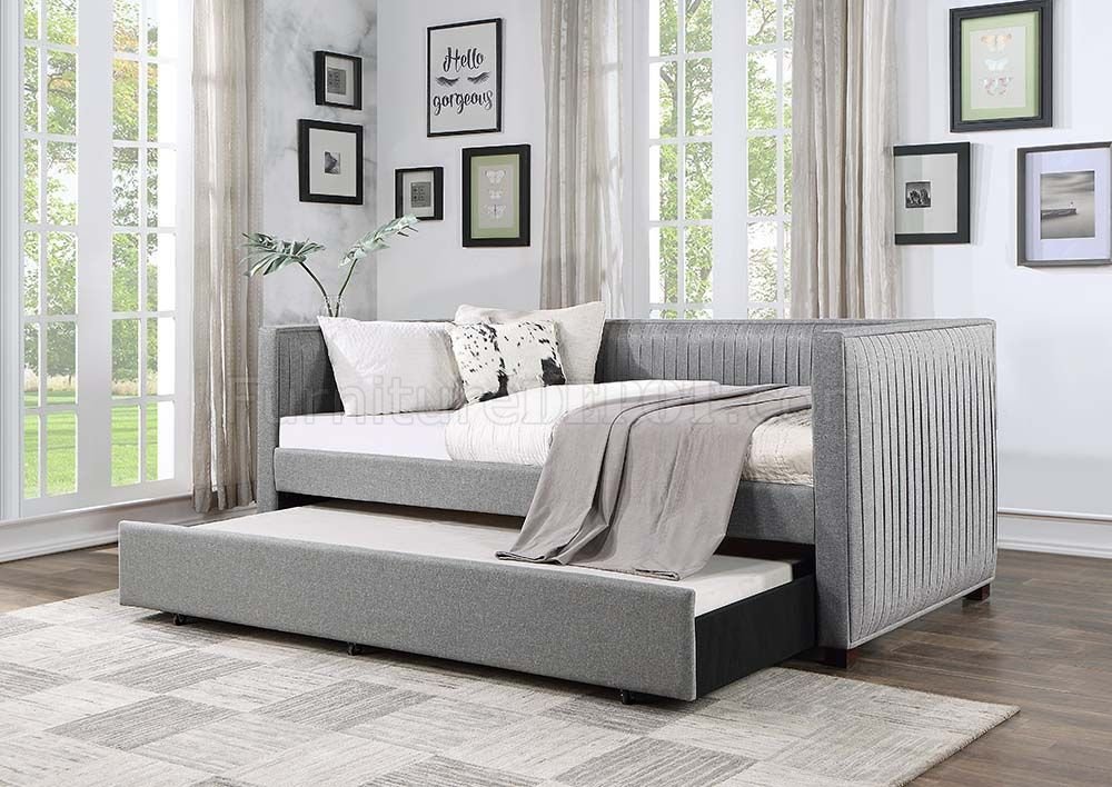 Danyl Daybed BD00954 in Gray Fabric by Acme w/Trundle