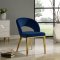 Roberto Dining Chair 765 Set of 2 Navy Velvet Fabric - Meridian