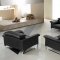 Black Leather Modern Stylish 3PC Living Room Set