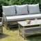 Jacquelyn Outdoor Patio CM-OS1832 4Pc Set in Light Gray Fabric