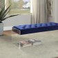 Jane Bench 103 in Navy Velvet Fabric by Meridian w/Acrylic Legs