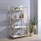 Ottey Desk 92695 White High Gloss & Gold by Acme w/Options