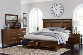 Frazier Park Bedroom Set 1649 in Cherry by Homelegance [HEBS-1649-Frazier Park Set]