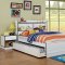 Bobbi CM7852BL 4Pc Kids Bedroom Set in White & Blue w/Options