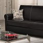 Brooklyn Sofa Bed Convertible in Black Bonded Leather by Empire