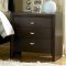 Merlot Finish Contemporary Bedroom w/Optional Items