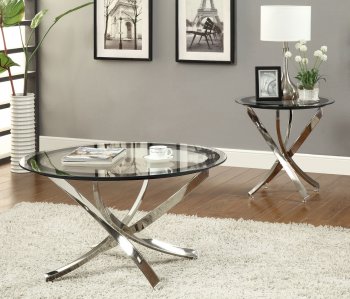 702588 Coffee Table 3Pc Set by Coaster w/Glass Top [CRCT-702588]