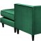 Taylor Sectional Sofa 643 in Green Velvet Fabric by Meridian