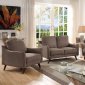 Maxime Sofa & Loveseat Set CM6971BR in Light Brown w/Options