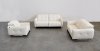 Duca Reclining Sofa Set 3Pc in White Full Leather by VIG