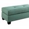 Phelps Sectional Sofa & Ottoman 9789TL in Teal by Homelegance