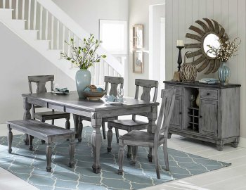 Fulbright Dining Set 5Pc 5520-78 in Gray by Homelegance [HEDS-5520-78 Fulbright]