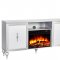 Sashi Electric Fireplace Media Console in Silver