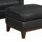 Clancy Sofa & Loveseat Set in Black Leather