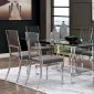 Casper Dining Table CM3654T in Chrome & Glass w/Options