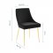 Viscount Dining Chair 3808 Set of 2 in Black Velvet by Modway