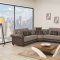 Royal Home Sectional Sofa in Brown Fabric by Casamode w/Oprions