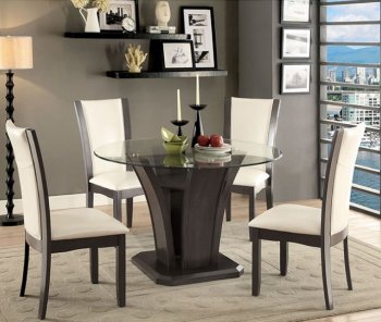 Manhattan I CM3710GY-RT 5Pc Dining Room Set in Gray [FADS-CM3710GY-RT-Manhattan I]