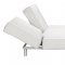 White Leatherette Modern Convertible Sofa Bed with Folding Arms