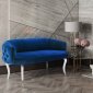 Adina Loveseat TOV-S136 in Navy Velvet Fabric by TOV Furniture