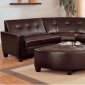 Espresso By-Cast Leather Modern Sectional Sofa w/Options