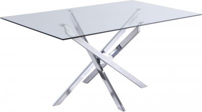 Xander Dining Table 901 by Meridian w/Chrome Metal Base