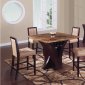 Tan Faux Marble Top Modern Bar Height Dinette Set